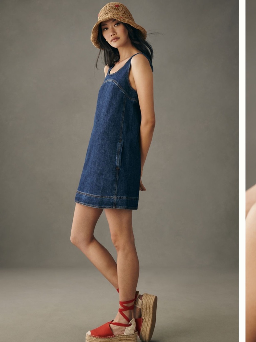 NWT Anthropologie Pilcro Women's Dark Denim Shift Dress - size 10